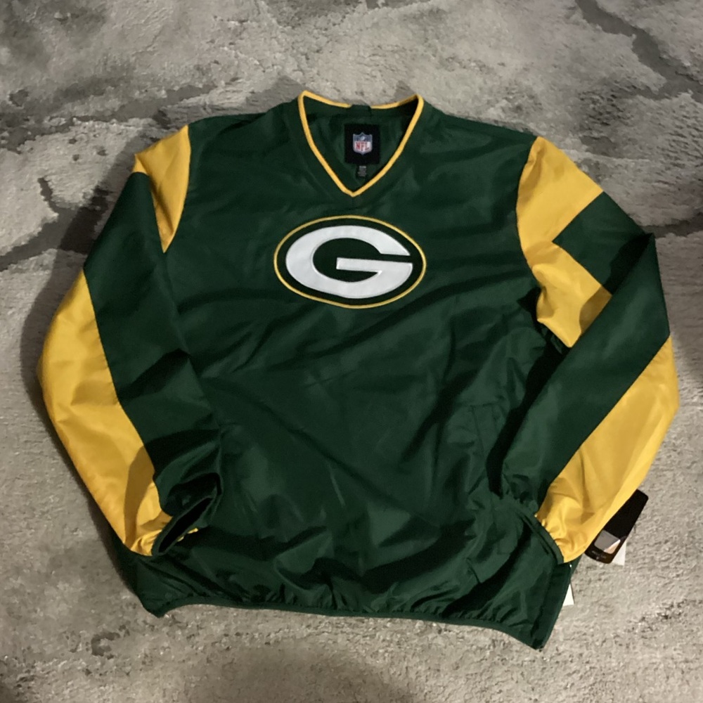 Greenbay Packers Pullover Windbreaker Jacket, XL, NWT *reserved